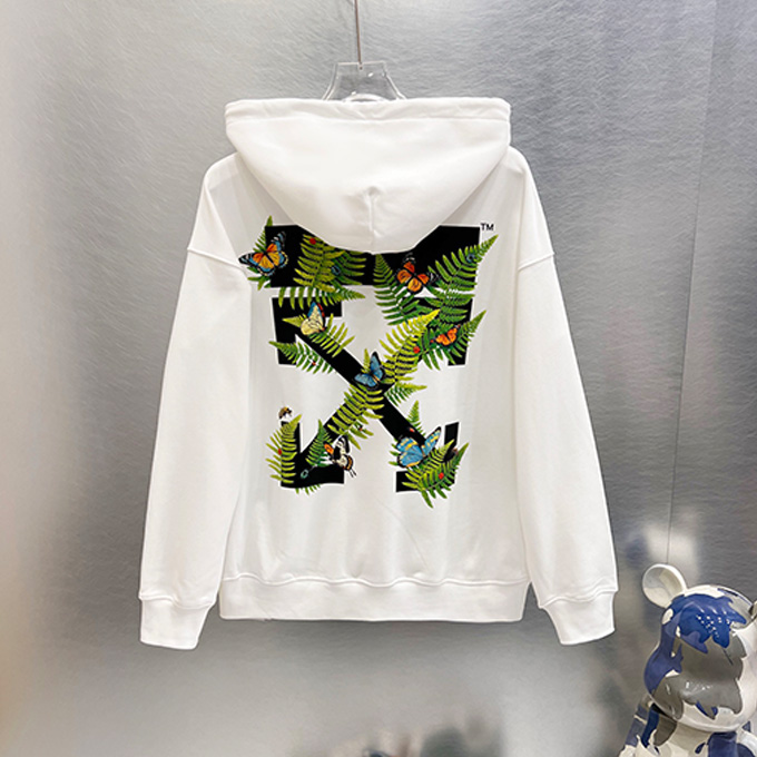 off white plant butterfly arrow hoodie